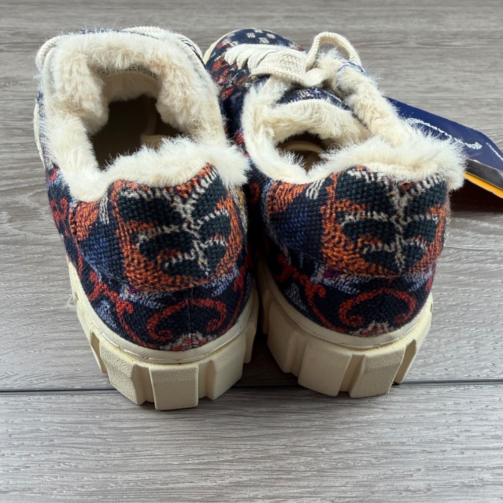 Farm Rio Womens Sneakers Tapestry Faux Fur Platform Multi 6.5 - Picture 4 of 8